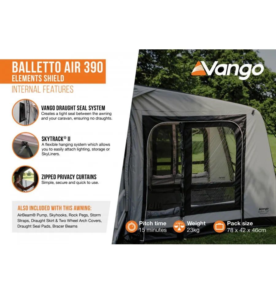 Vango Balletto 390 Elements Shields Caravan Awning