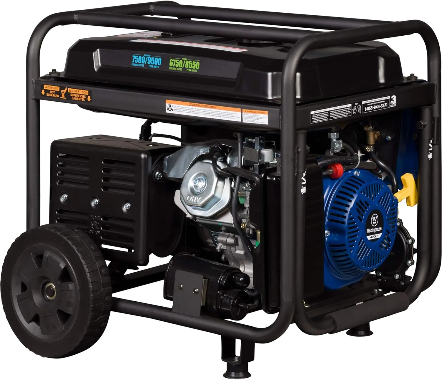 Westinghouse WGen7500DF Generator 7500W/9500W 30 Amp Remote Start Dual Fuel New