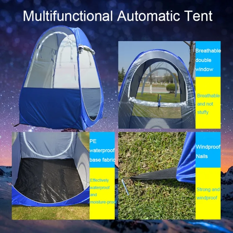 ZL-8802 Outdoor Rainproof and Sunshade Foldable Fishing Single Tent with Dual Window(Royal Blue)