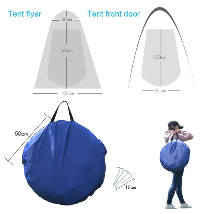 ZL-8802 Outdoor Rainproof and Sunshade Foldable Fishing Single Tent with Dual Window(Royal Blue)