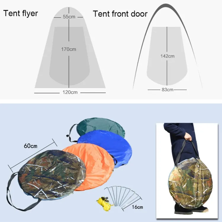 ZL8801 Single Foldable Outdoor Fishing Rainproof Sunshade Tent with Double-doors(Camouflage)